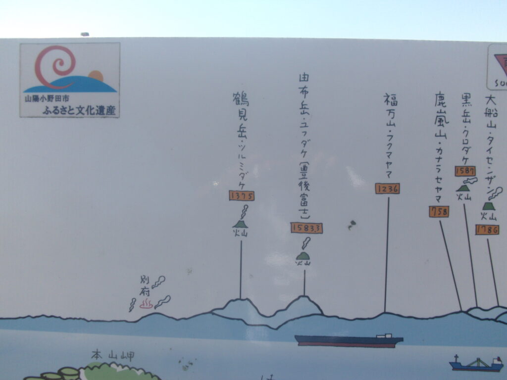 九州の山の説明看板