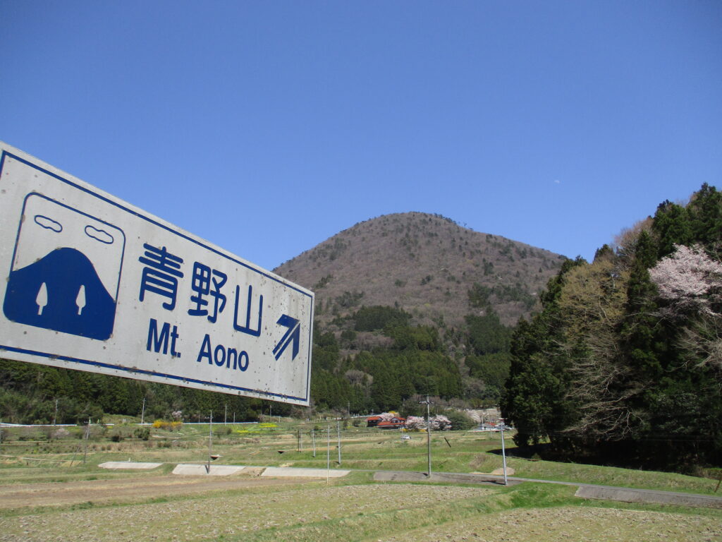 まさにこの道標が指しているのが青野山
