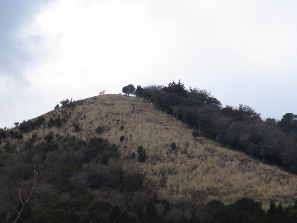 嘉万分岐点から見上げる花尾山