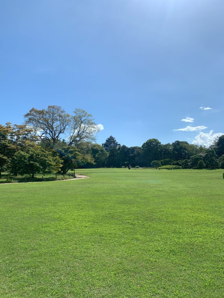 梅林あたりから岡山城