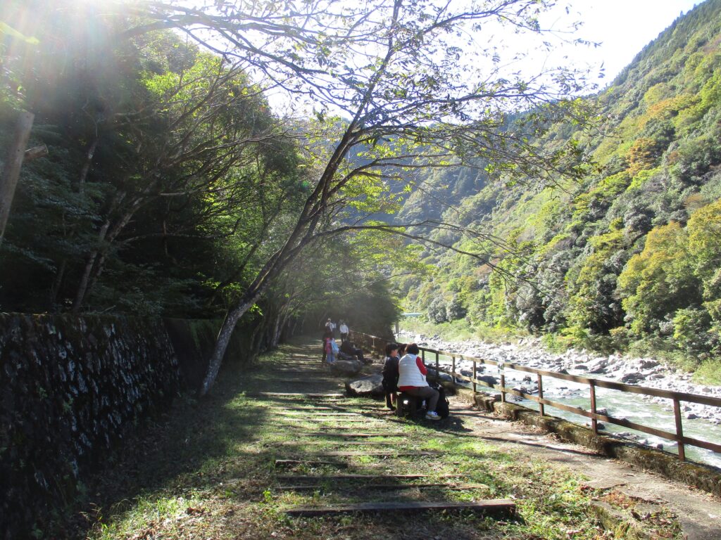 渓谷を楽しむ方々